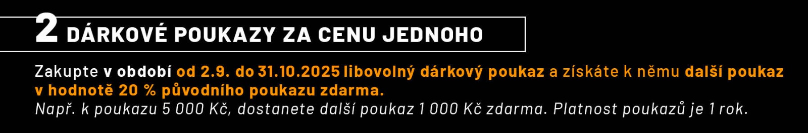 Akce dárkové poukazy